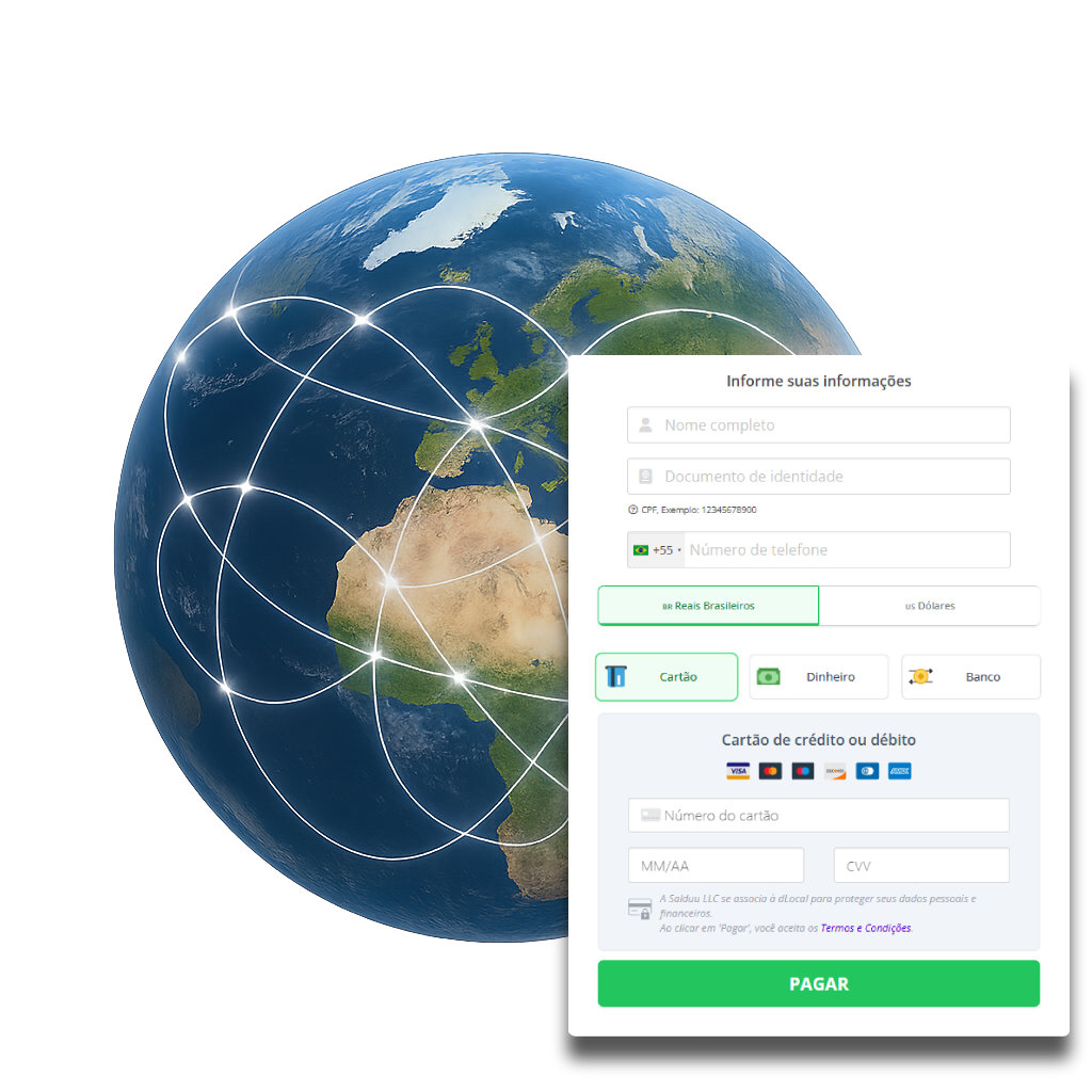 Global checkout illustration