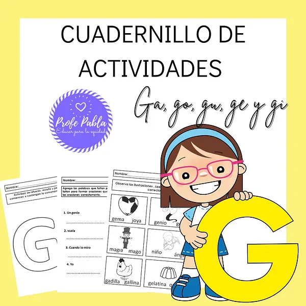 Cuadernillo de actividades  ga, go, gu, ge y gi