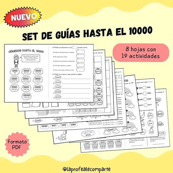 Set de Guías Números hasta el 10000