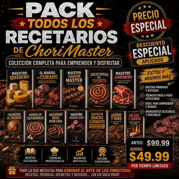 PACK TODOS LOS RECETARIOS CHORIMASTER