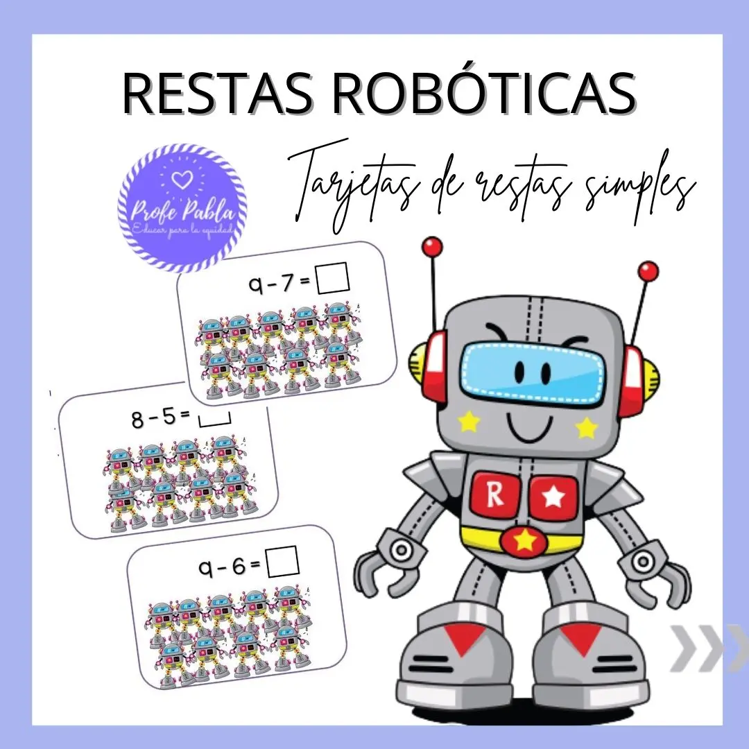 Restas Robóticas, tarjetas de restas simples
