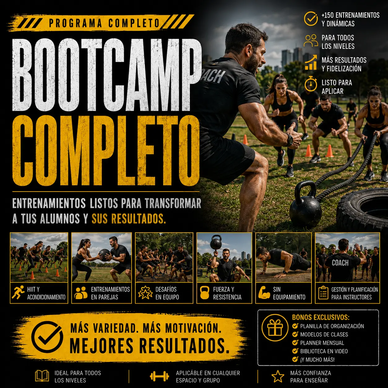 150 Entrenamientos de Bootcamp