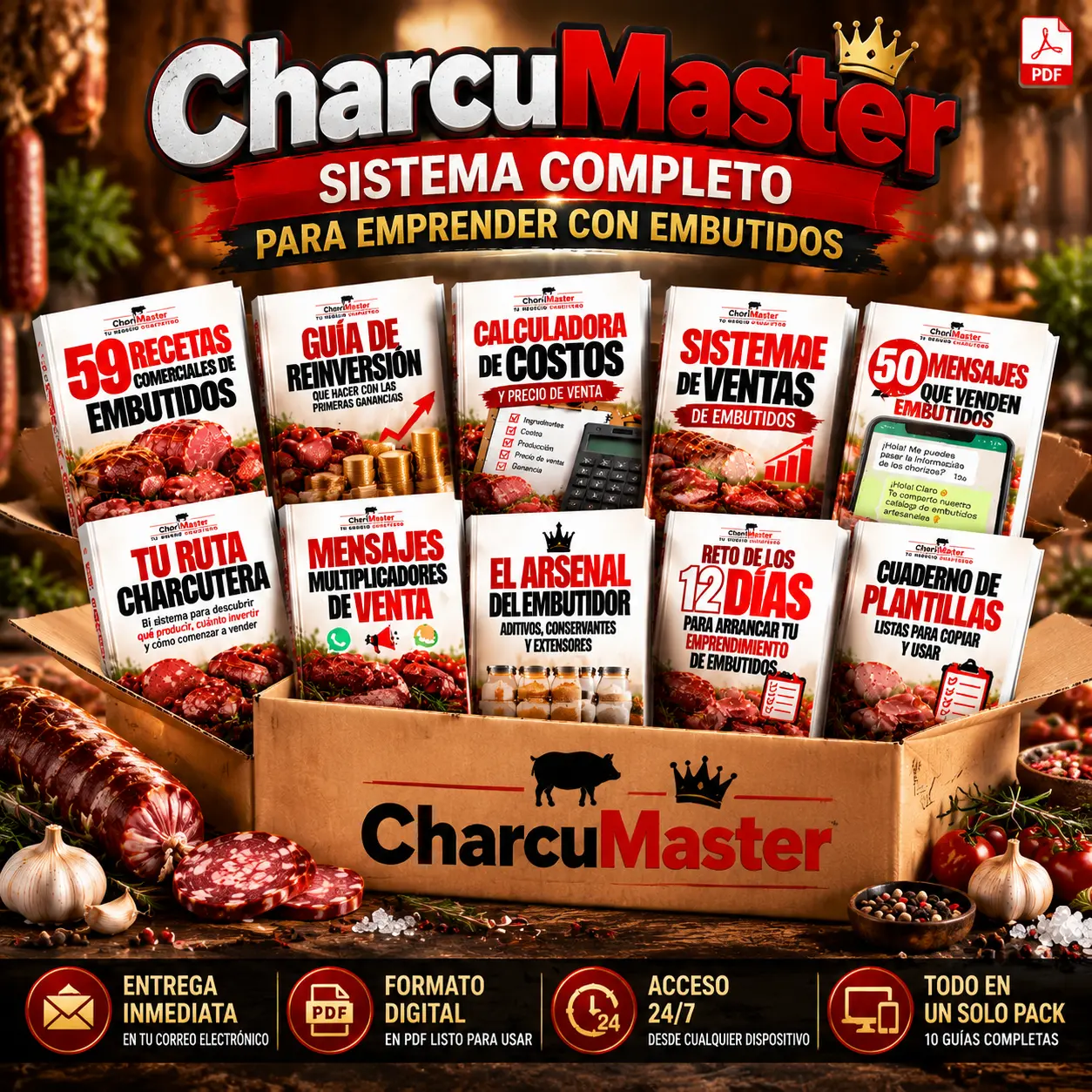 CHARCUMASTER Sistema completo para emprender con embutidos