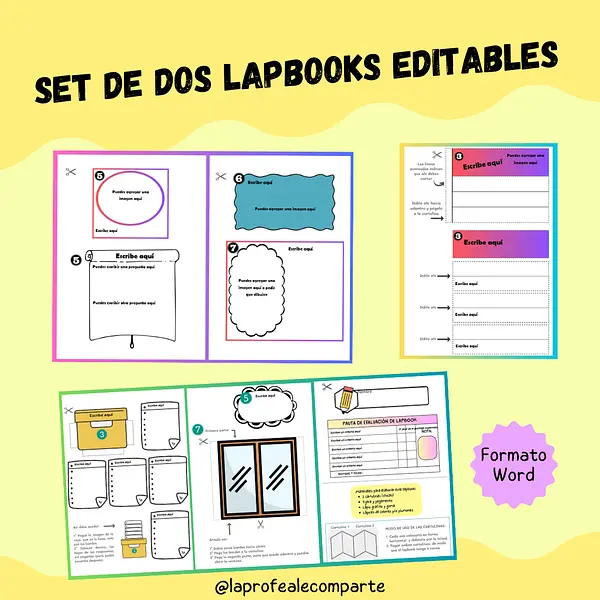 Set de dos lapbooks editables A COLOR