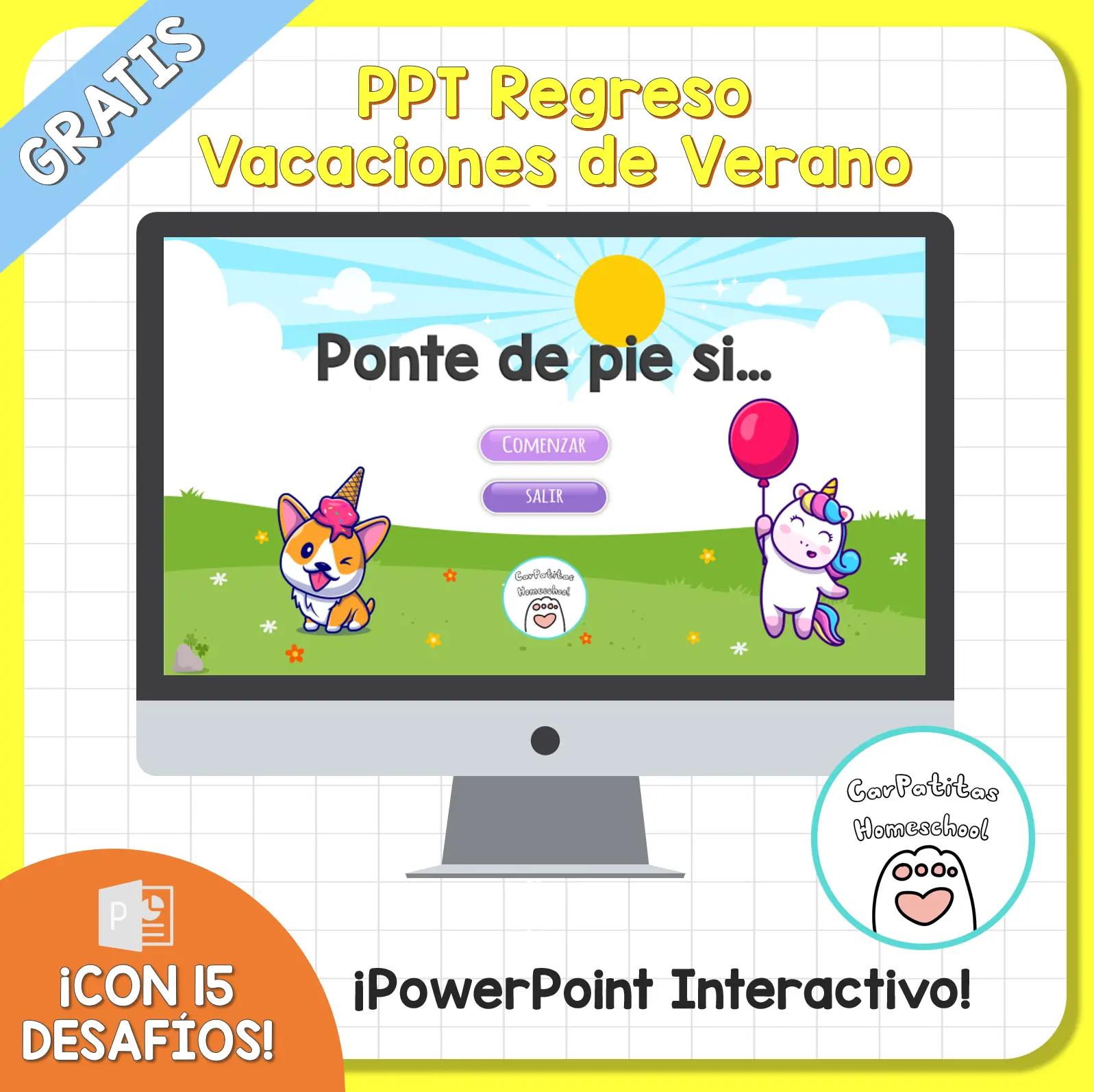 PPT Gratis: Juego Regreso de Vacaciones de Verano