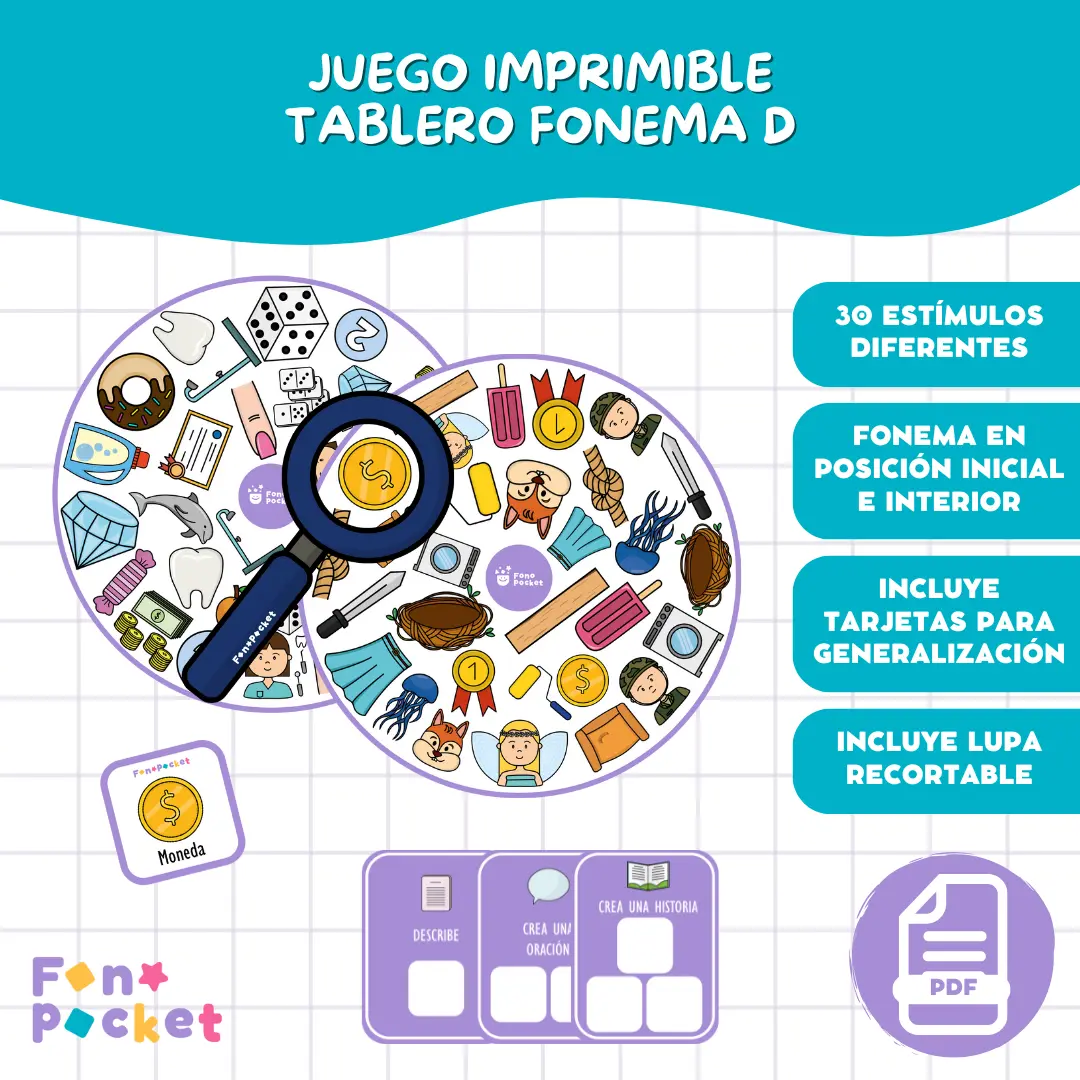 Juego tablero fonema /d/