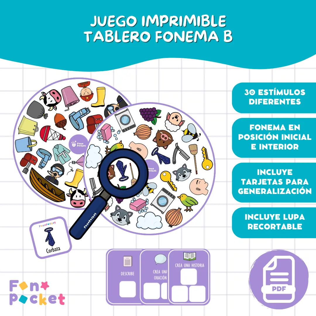 Juego tablero fonema /b/