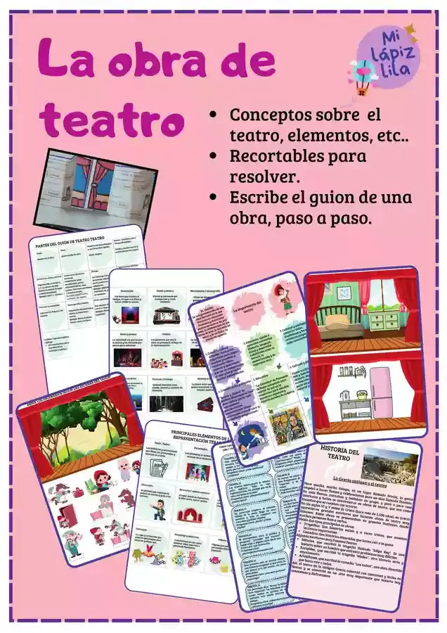 EL TEATRO y SUS ELEMENTOS, CREA UN PEQUEÑO GUION TEATRAL