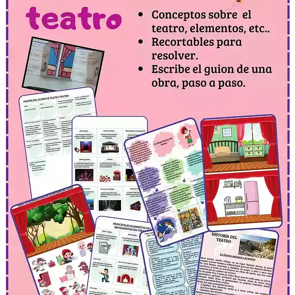 EL TEATRO y SUS ELEMENTOS, CREA UN PEQUEÑO GUION TEATRAL