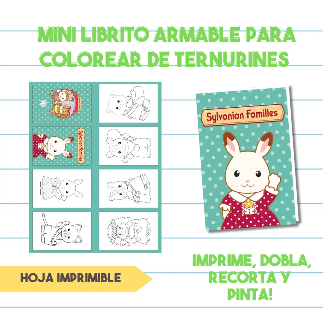 Mini Librito Para Colorear de Ternurines| PDF Imprimible