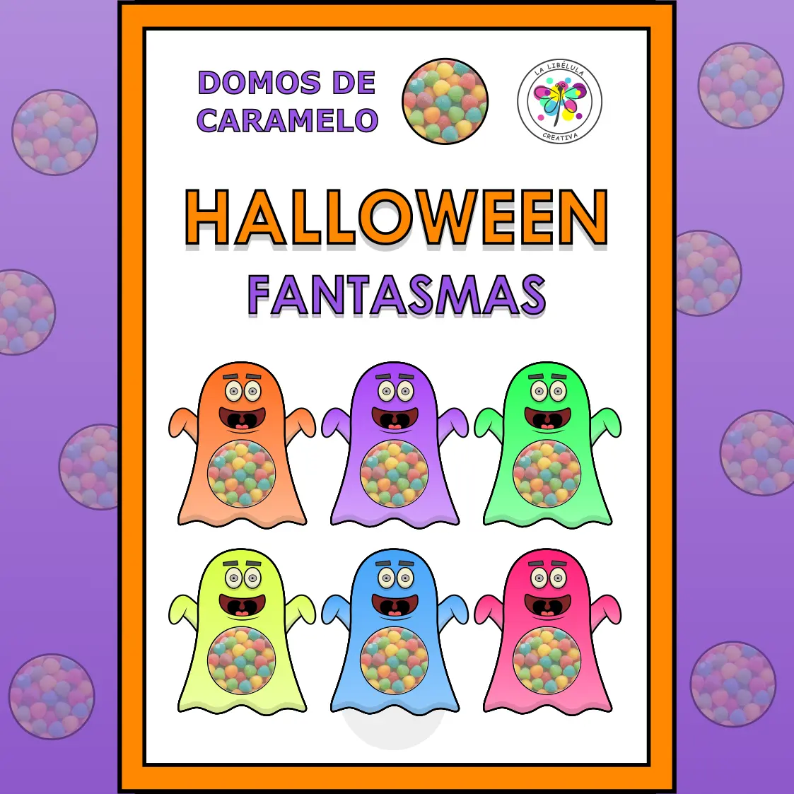 Spanish Candy Dome Ghost Halloween Cut Domo Caramelo Fantasma Craft