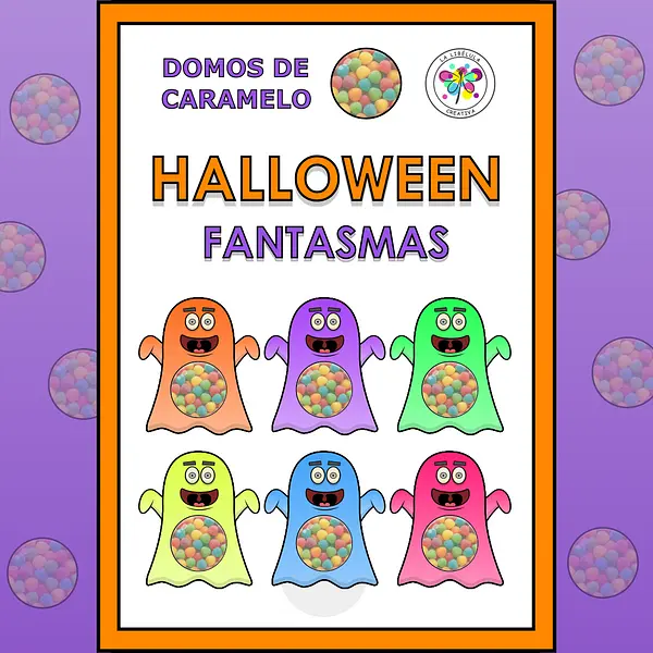 Spanish Candy Dome Ghost Halloween Cut Domo Caramelo Fantasma Craft