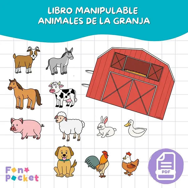 Libro manipulable Animales de la granja