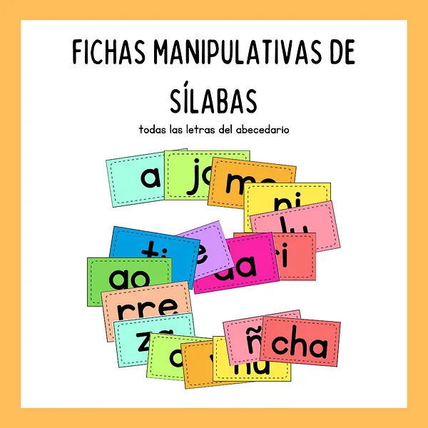 Fichas de sílabas para formar palabras