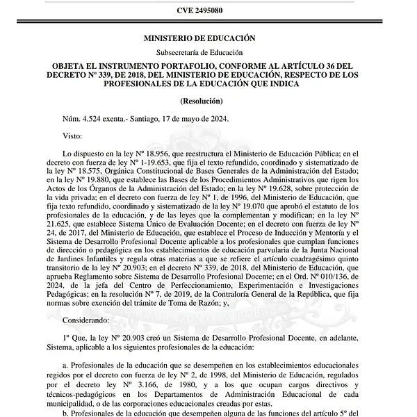 PORTAFOLIOS OBJETADOS 2024