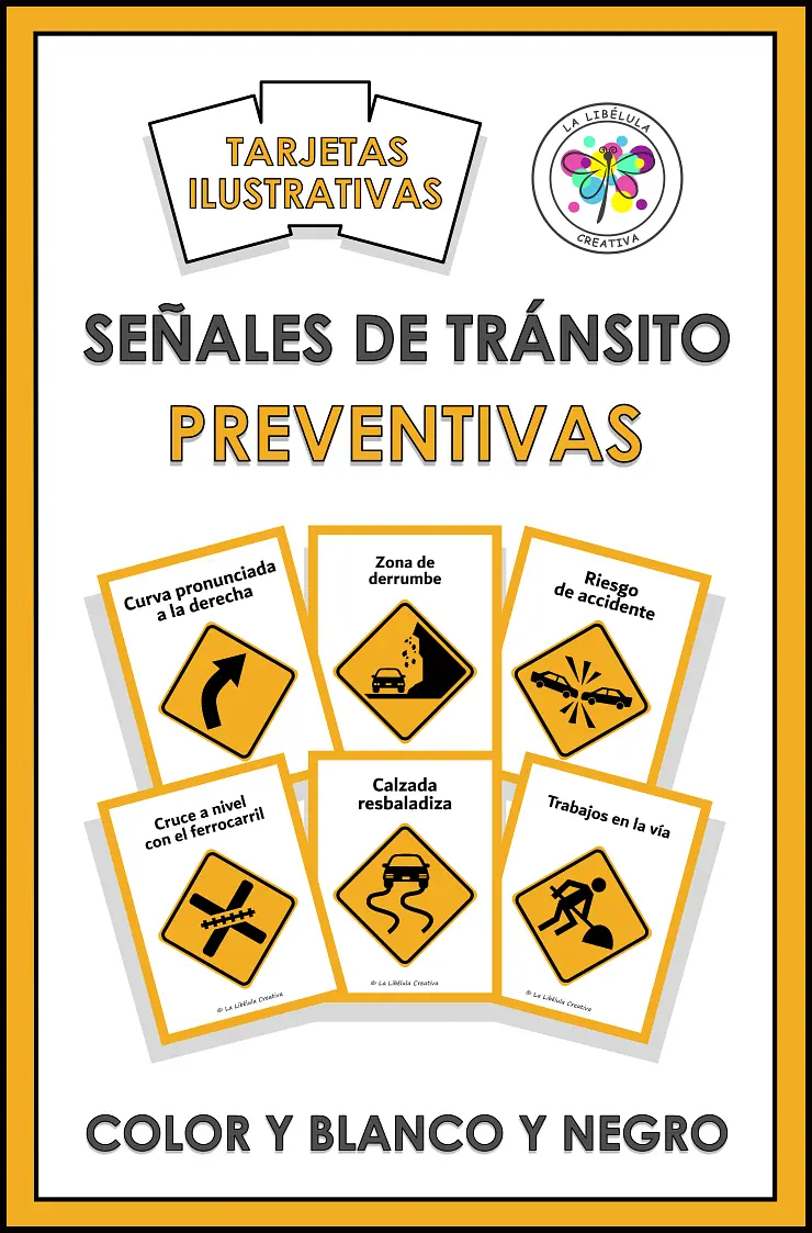 SEÑALES DE TRANSITO FLASH CARDS - PREVENTIVAS - AMARILLAS - ESPAÑOL_g8531.png