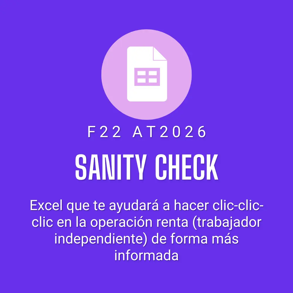 Sanity Check Operación Renta 2026