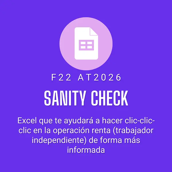 Sanity Check Operación Renta 2026