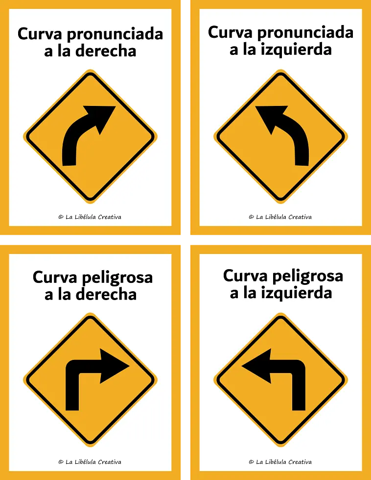 SEÑALES DE TRANSITO FLASH CARDS - PREVENTIVAS - AMARILLAS - ESPAÑOL_g9439.png