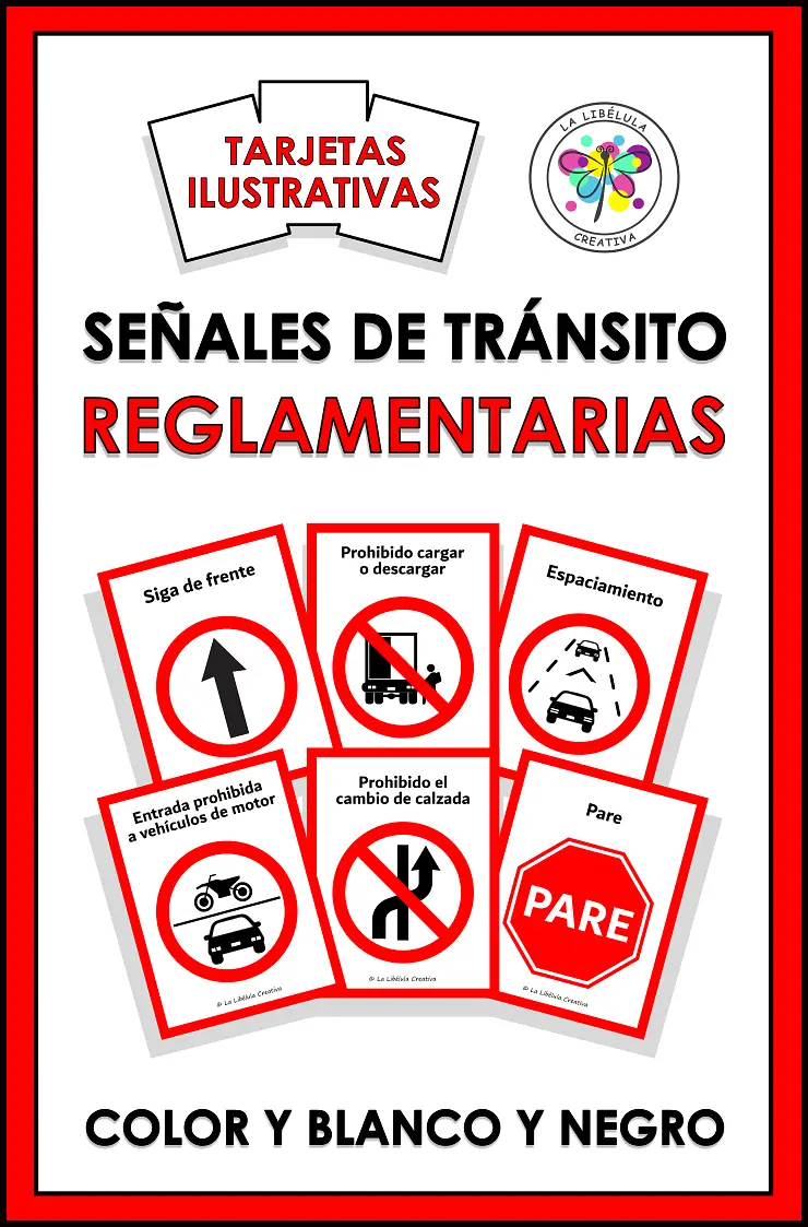 SEÑALES DE TRANSITO FLASH CARDS - OBLIGATORIAS - ROJAS - ESPAÑOL_g1266.png