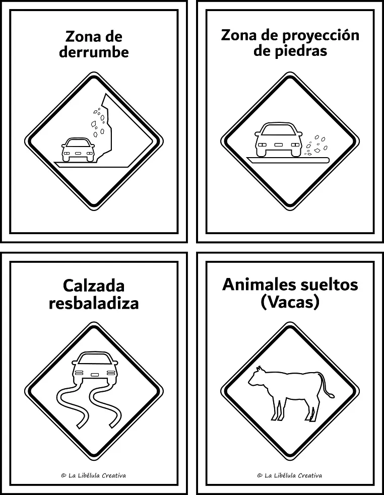 SEÑALES DE TRANSITO FLASH CARDS - PREVENTIVAS - AMARILLAS - ESPAÑOL_g11098.png