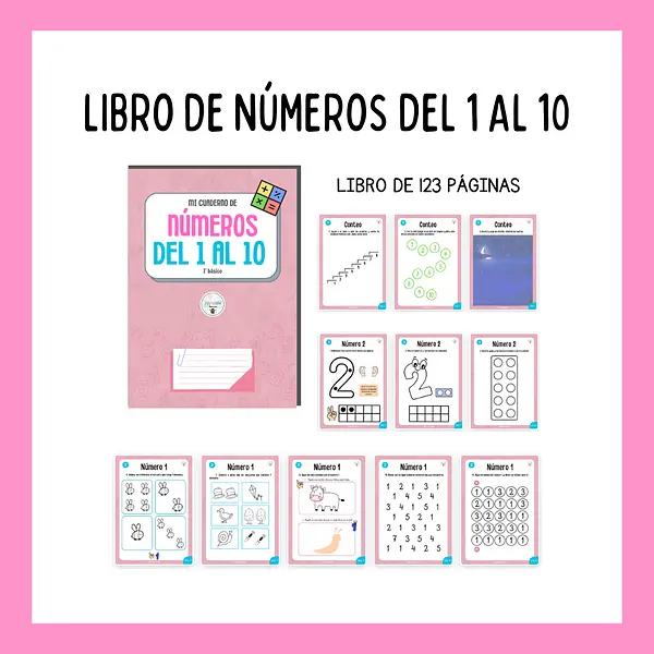 Cuadernillo de números del 1 al 10