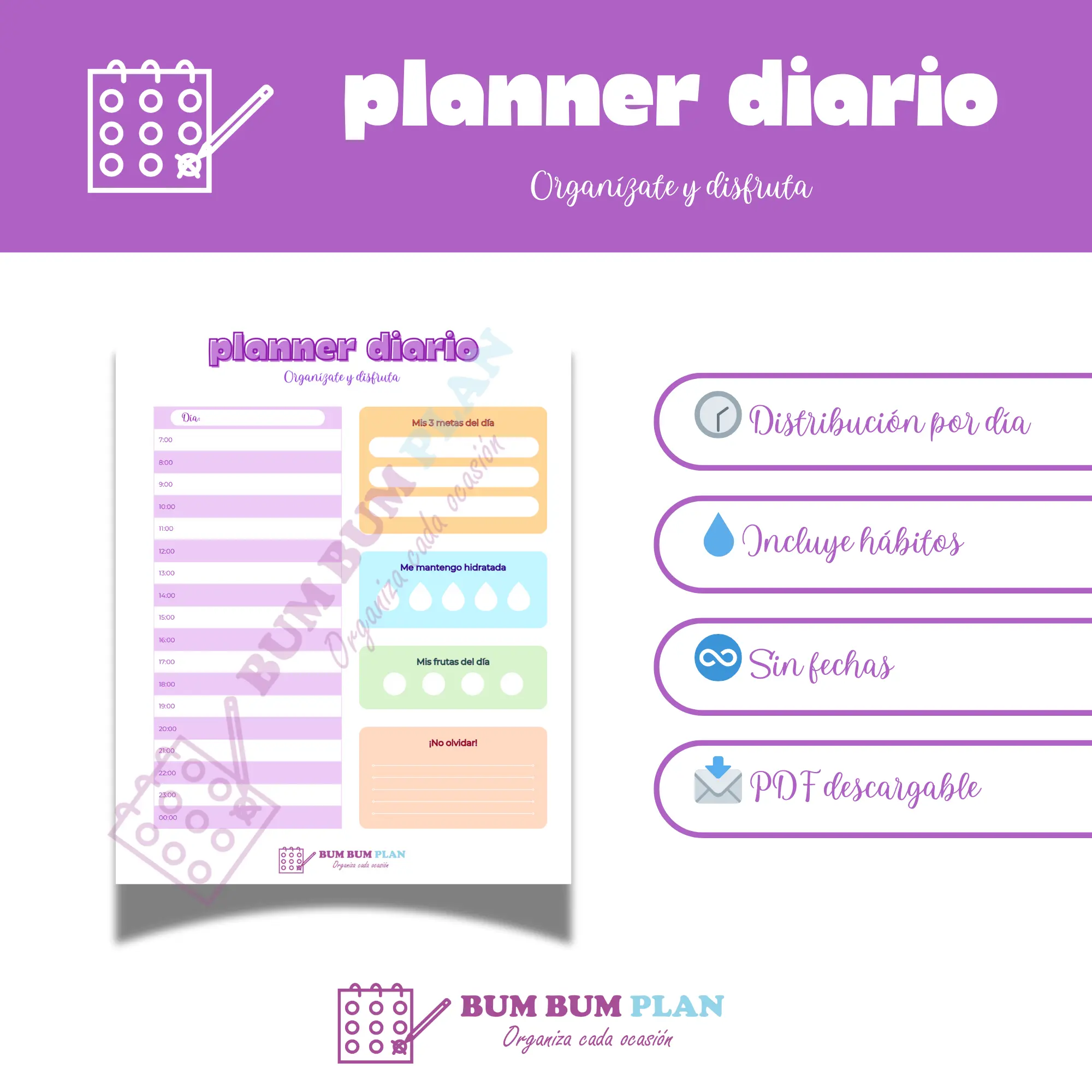 Planner diario: organízate y disfruta