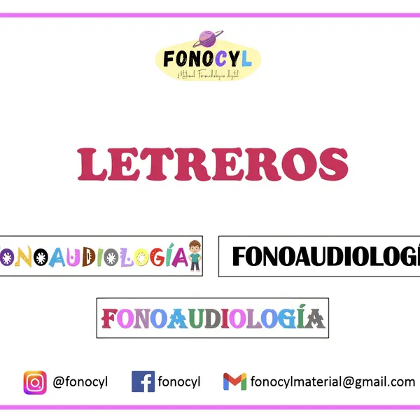 Letrero Fonoaudiología