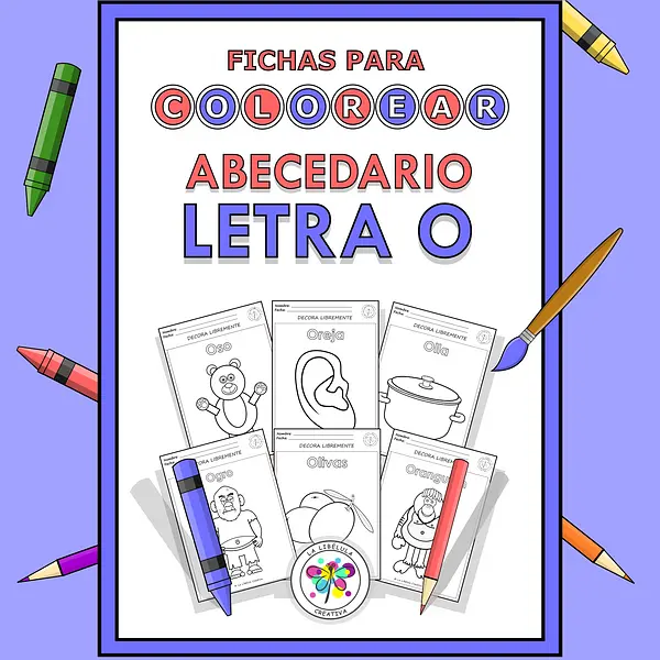 Spanish Worksheets Coloring Letter O Objects Colorear Letra O Objetos NO PREP