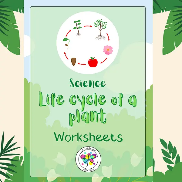 Science Life Cycle Worksheets Plants Spinner Fruits NO PREP Color