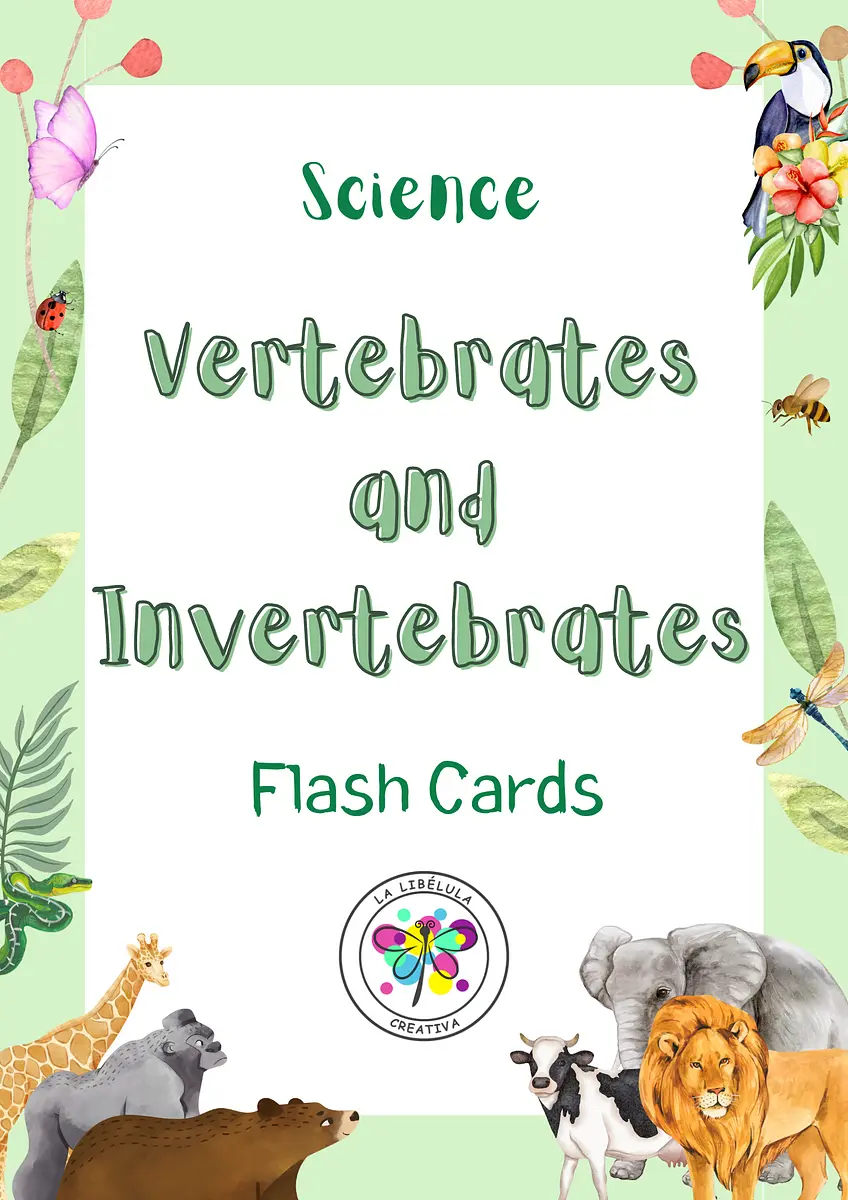 VERTEBRATES AND INVERTEBRATES ANIMALS FLASH CARDS.png