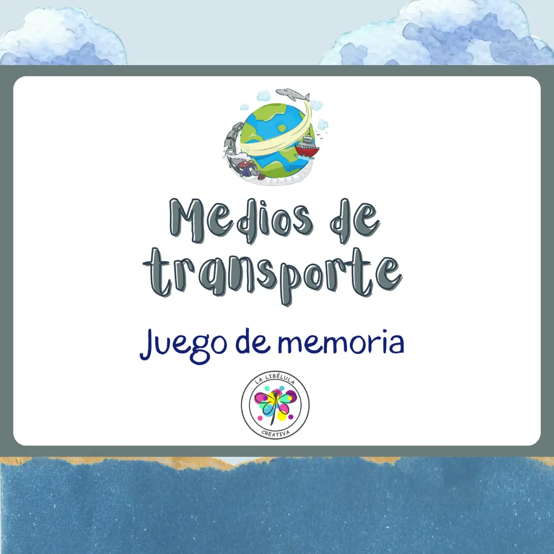 Spanish Memory Match Game Means Transport Juego Memoria Medios Transporte