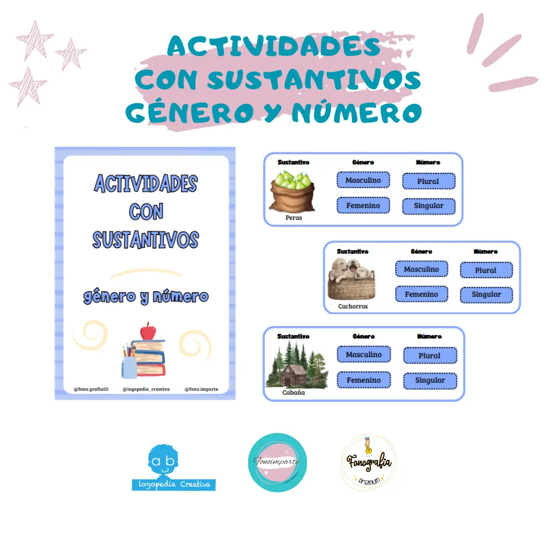 Actividades con Sustantivos (Género y Número)