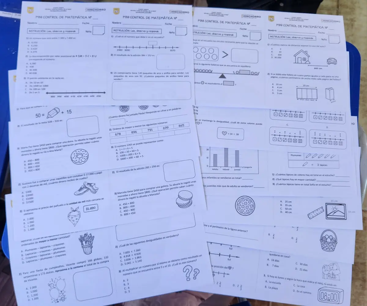 Fotos Set Mini controles Matemática 4°.jpeg