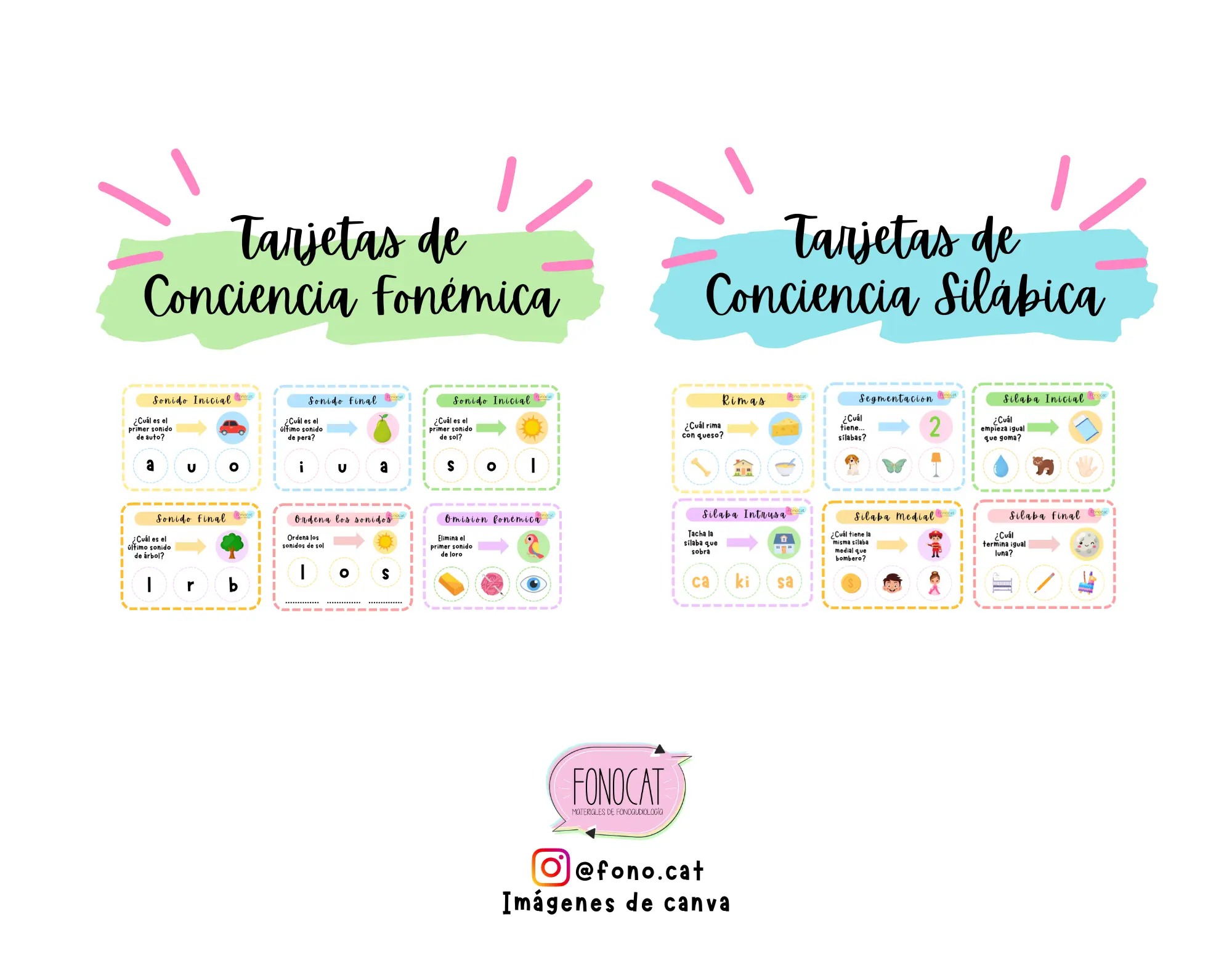 Tarjetas de Conciencia Fonológica
