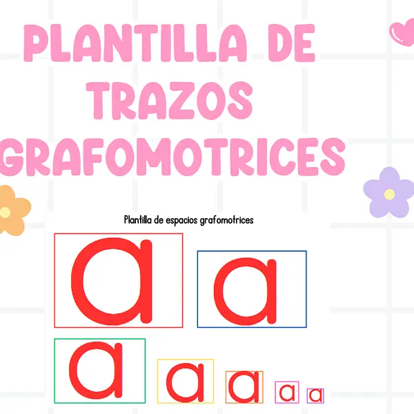 Plantilla de trazos grafomotrices