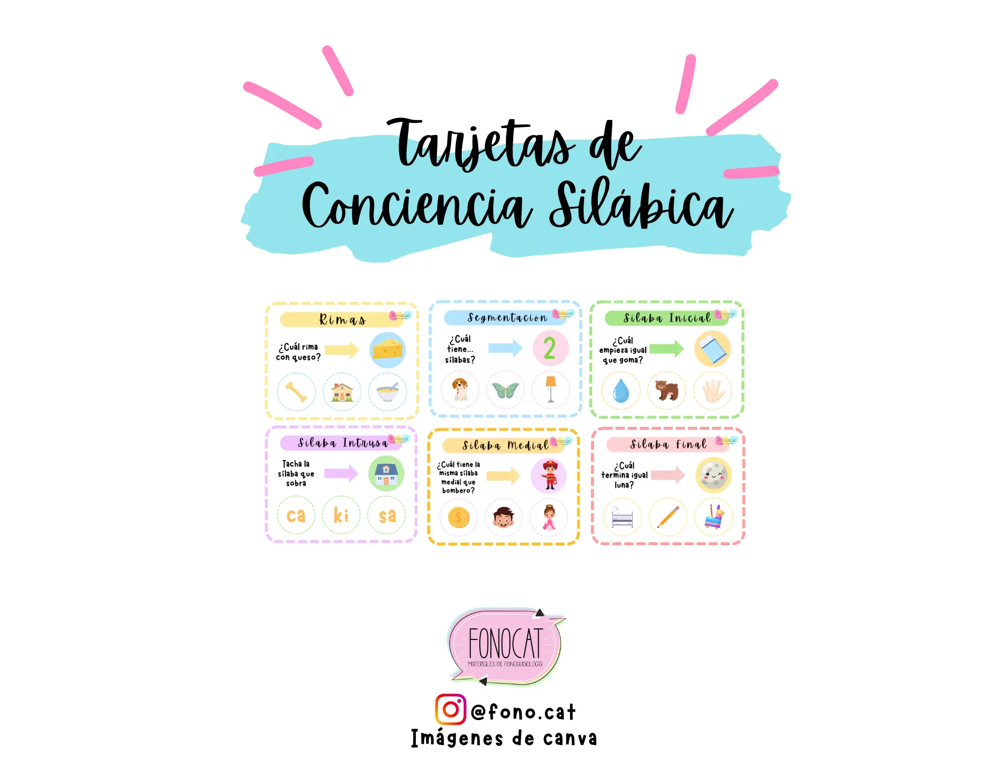 Tarjetas de Conciencia Silábica