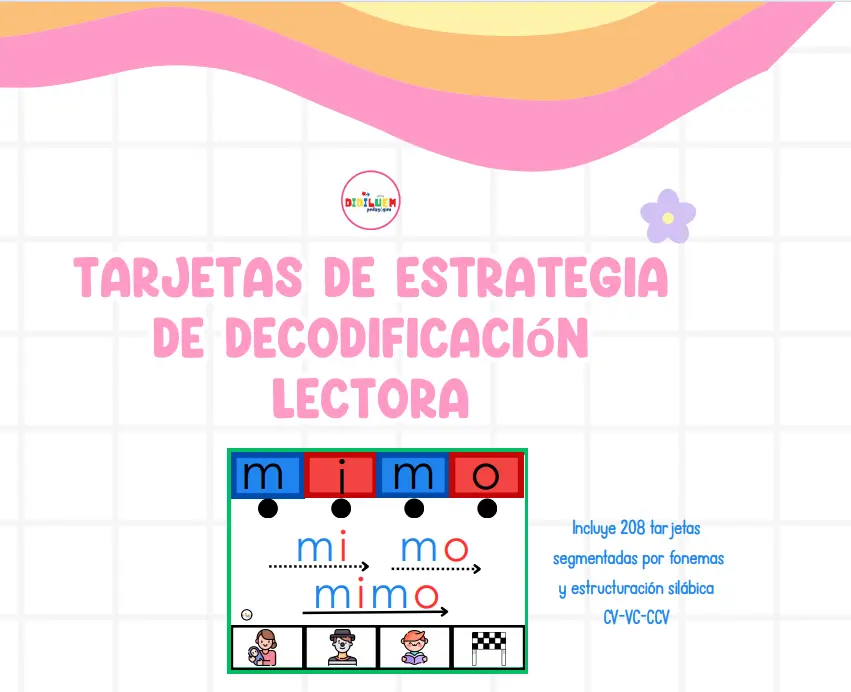 Tarjetas de estrategia lectora decodificación