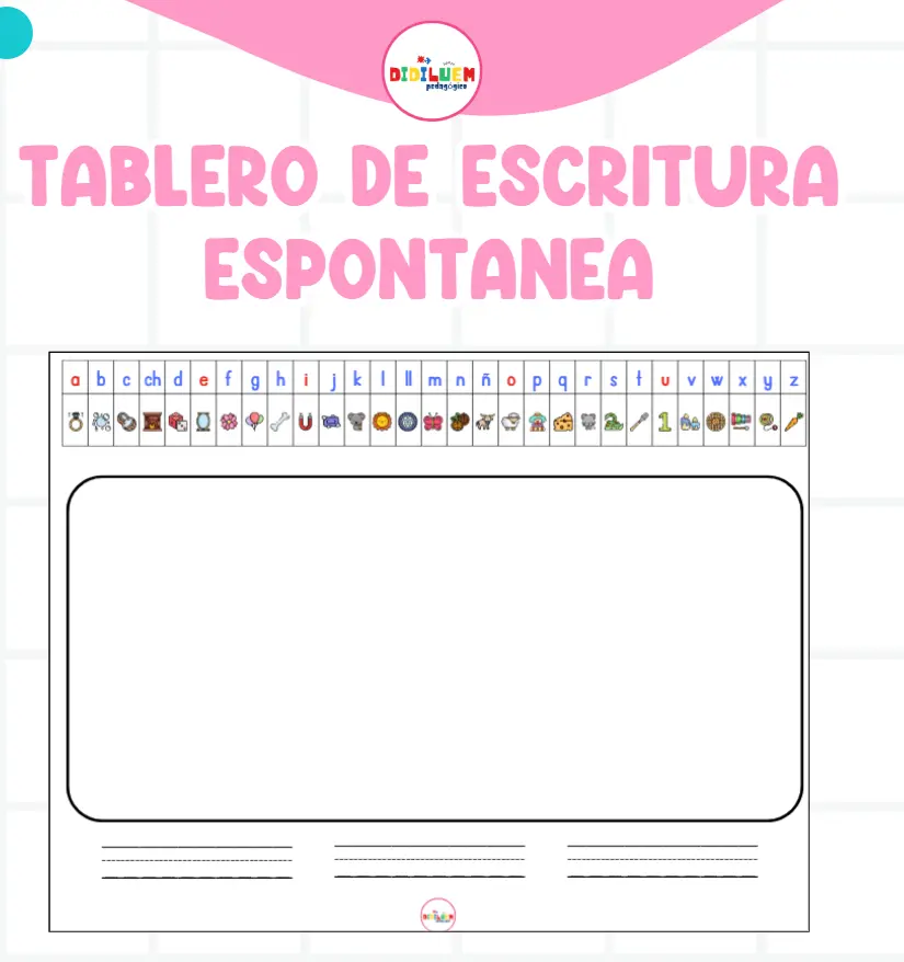 Tablero de escritura espontanea