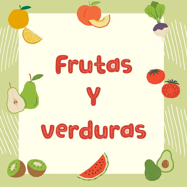 Láminas de Frutas y verduras