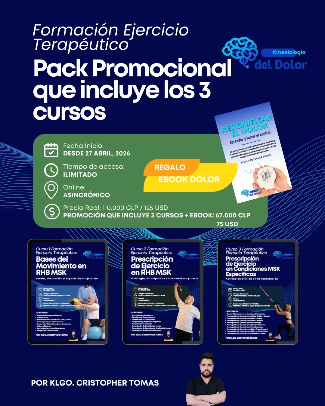 Pack Promocional Formación Completa Ejercicio Terapéutico