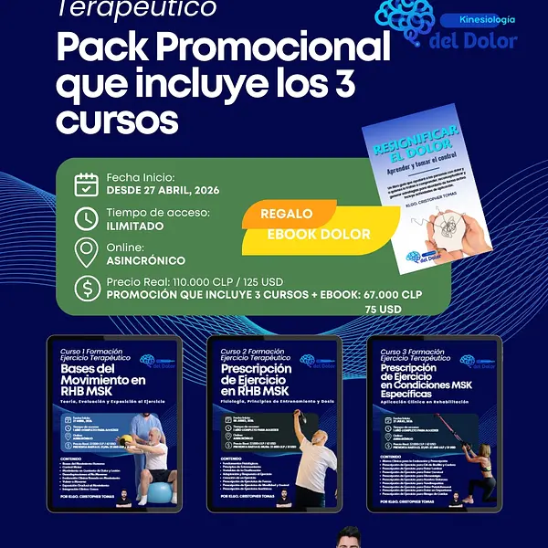 Pack Promocional Formación Completa Ejercicio Terapéutico