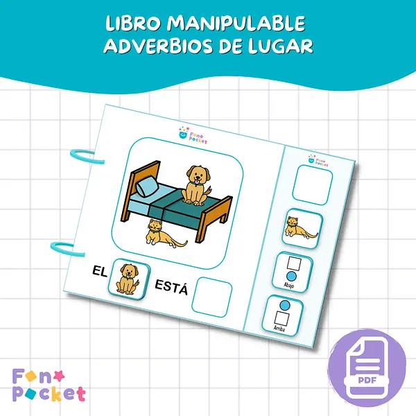 Libro manipulable adverbios de lugar