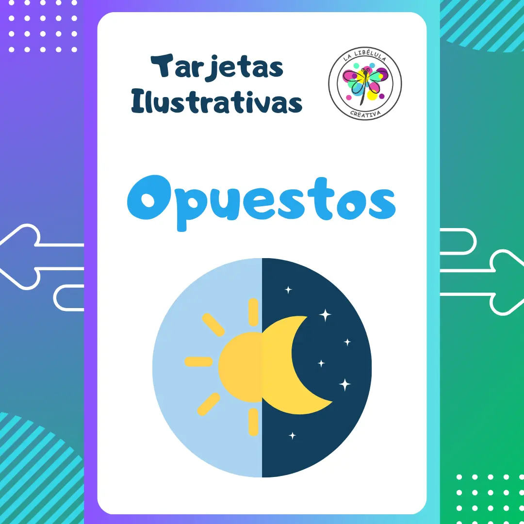 Spanish Flash Cards Opposites Tarjetas Opuestos Contrarios Color NO PREP