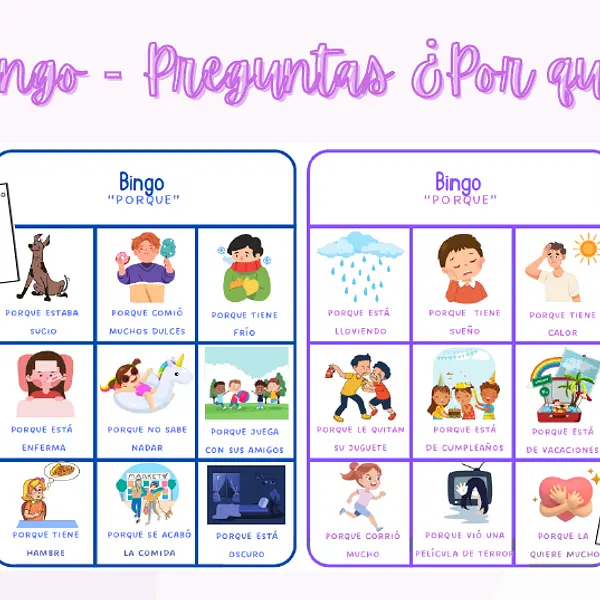 Bingo Preguntas ¿Por qué...?