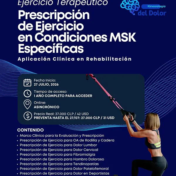 Curso 3 Prescripción de Ejercicio en Condiciones Musculoesqueléticas Específicas