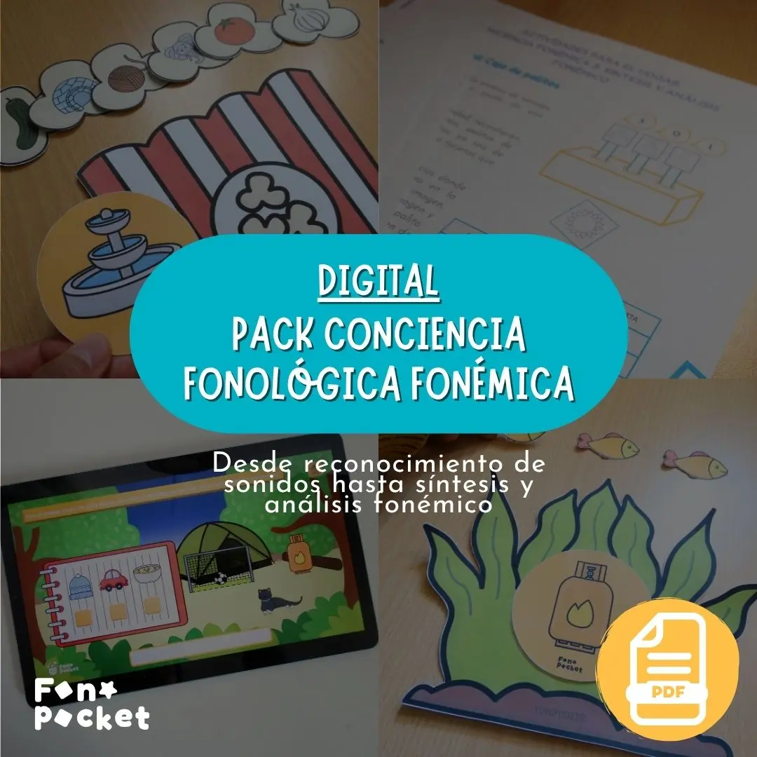 Pack imprimible para trabajar Conciencia fonológica fonémica