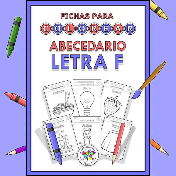 Spanish Worksheets Coloring Letter F Objects Colorear Letra F Objetos NO PREP