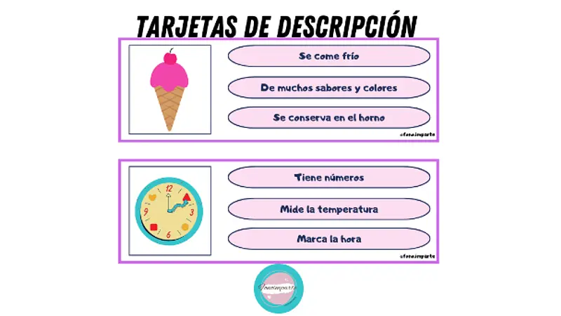 Tarjetas de Descripción