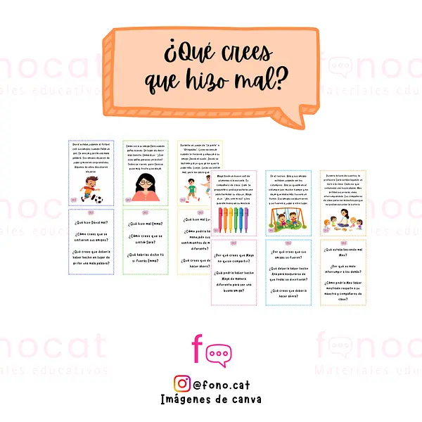 Tarjetas: ¿Qué crees que hizo mal?